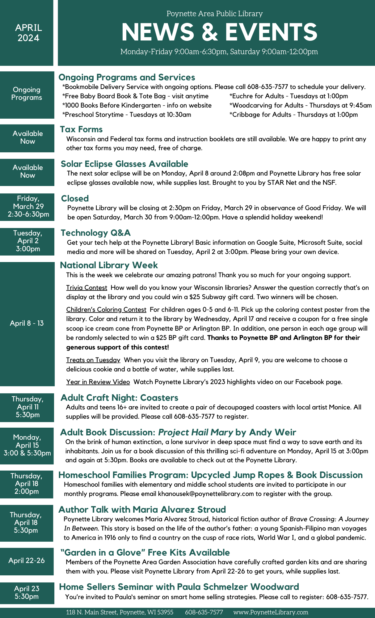 April News & Events