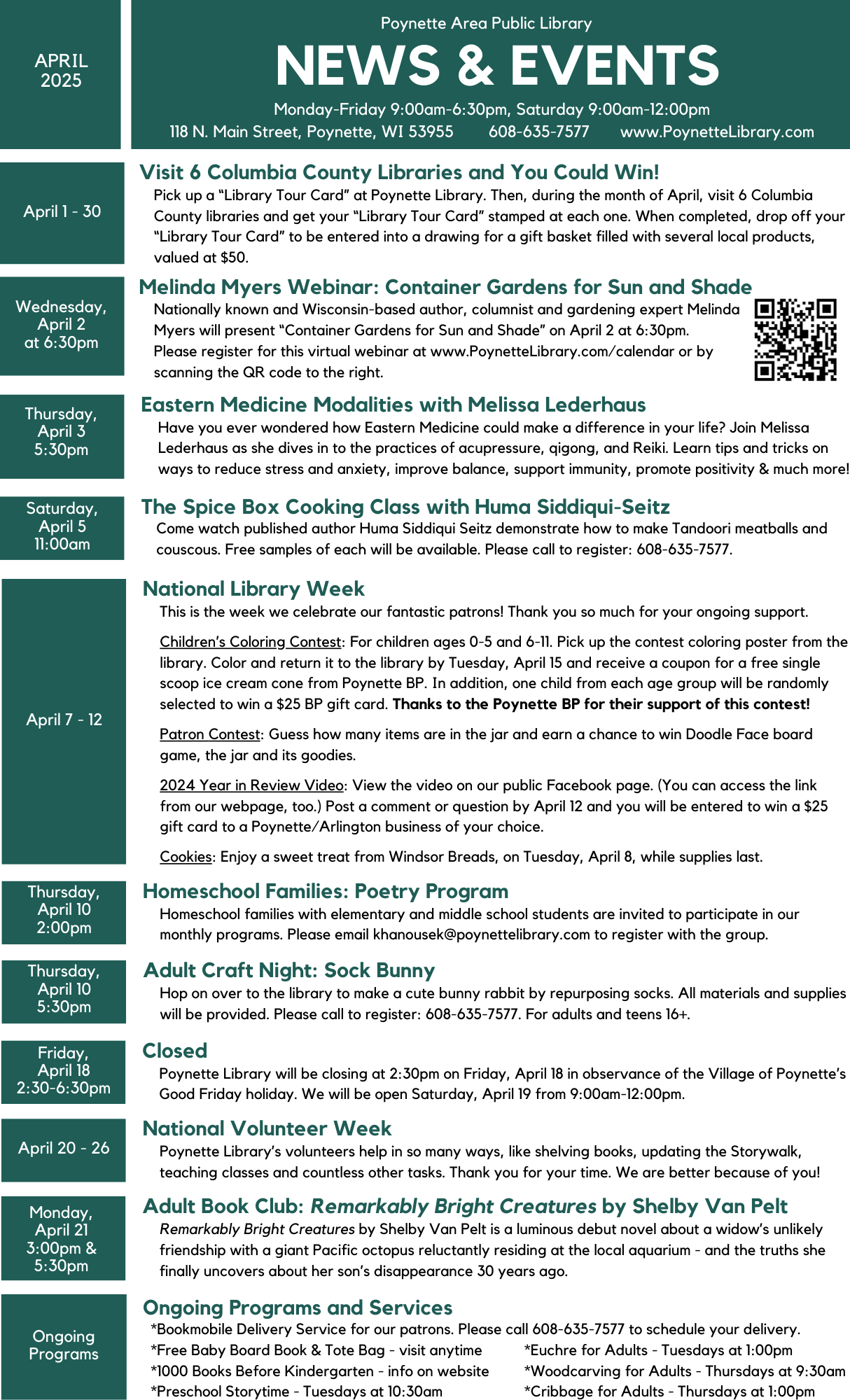 April 2025 News & Events