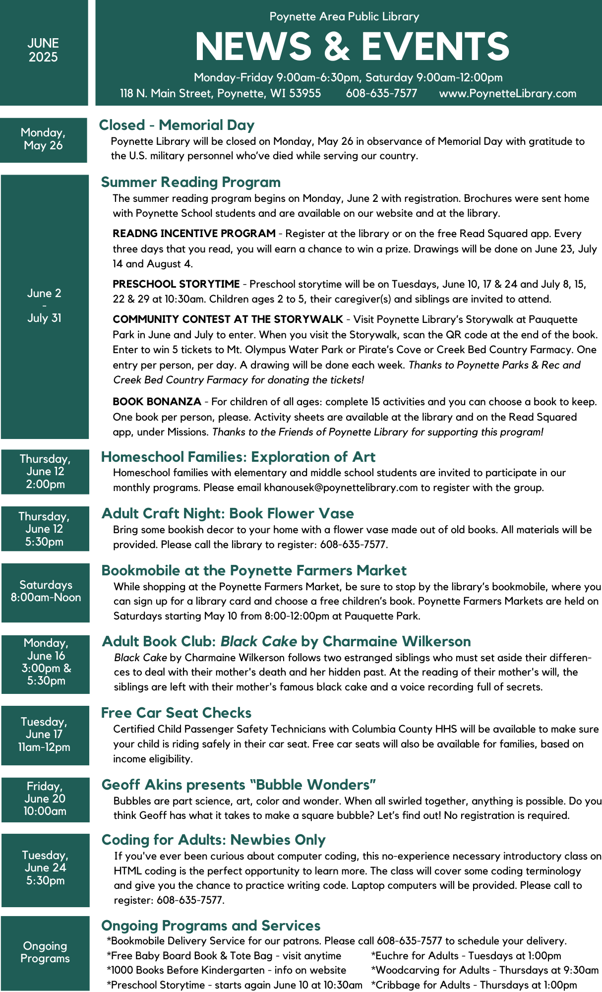 June 2025 News & Events