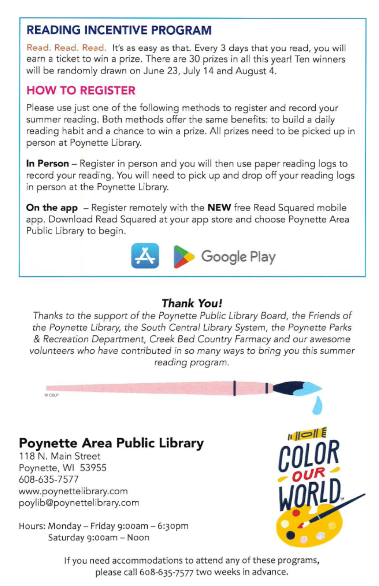Summer Reading Program page 4