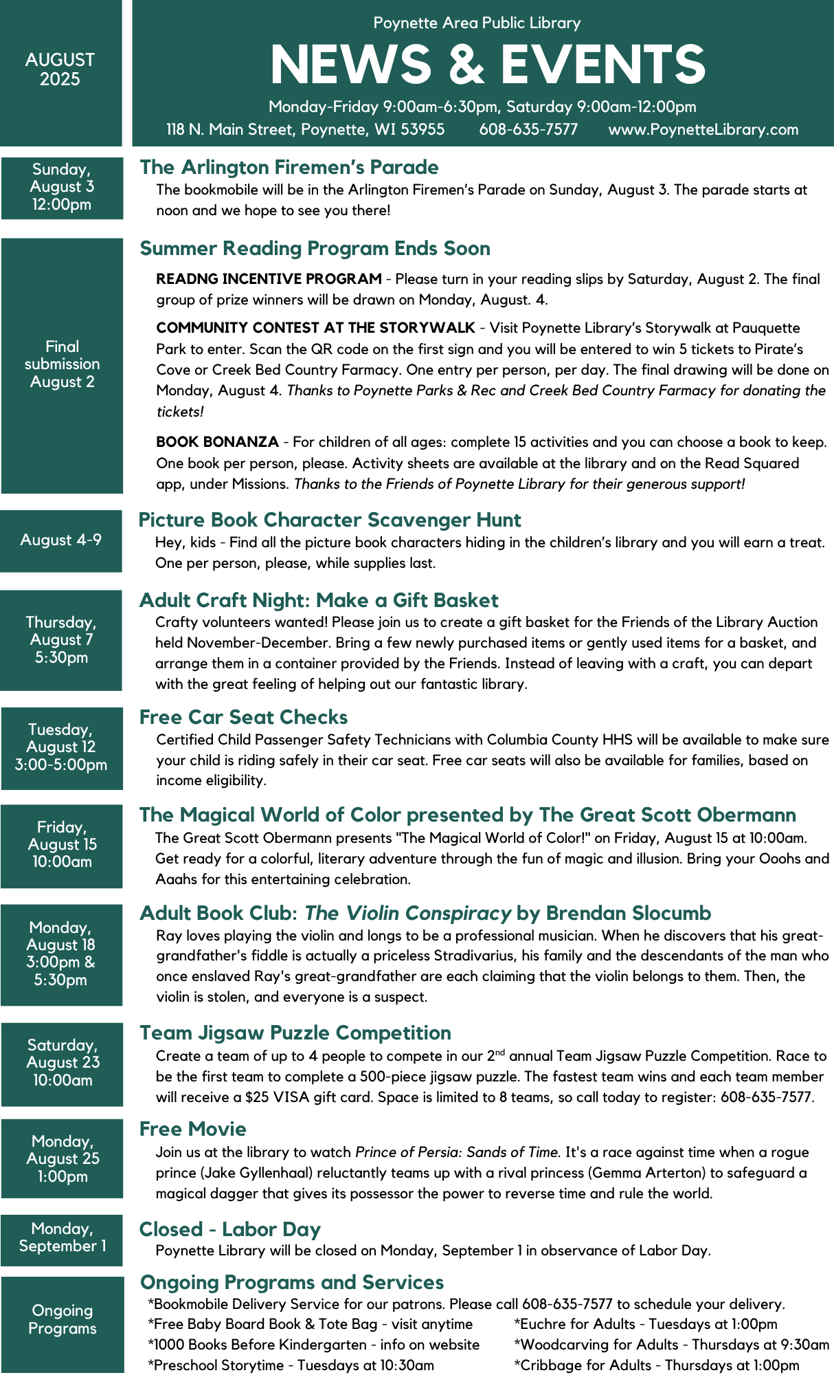 August News & Events