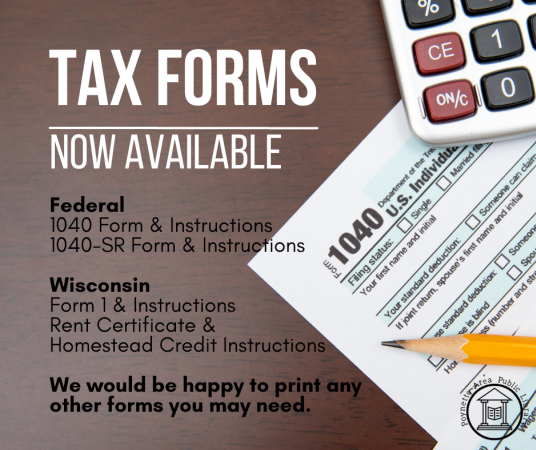 Tax forms are now available.