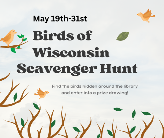 birds of wisconsin scavenger hunt May 19-31 for adults